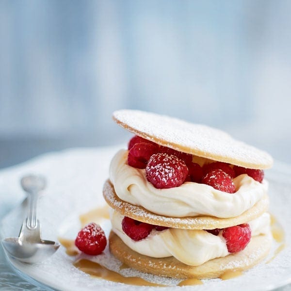 Raspberry maple shortcakes