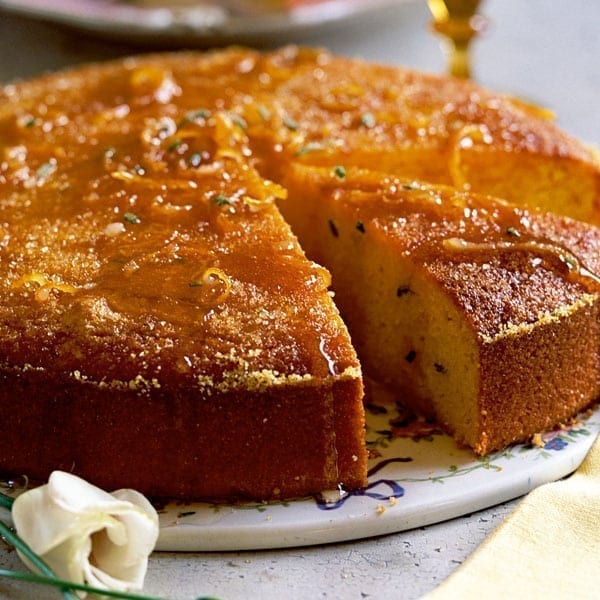 Orange and rosemary polenta cake