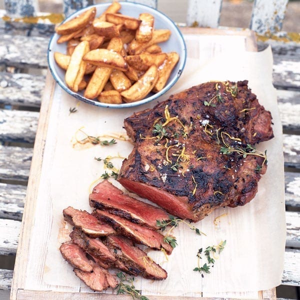 Lemon thyme and fennel butterflied leg of lamb