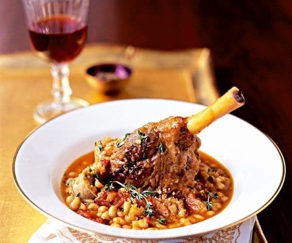 Lamb shank cassoulet