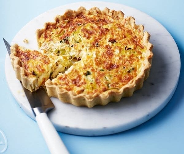 Gruyère and courgette tart