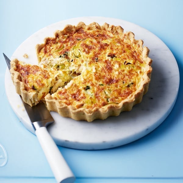 Chicken tart with leeks and Gruyère recipe | delicious. magazine