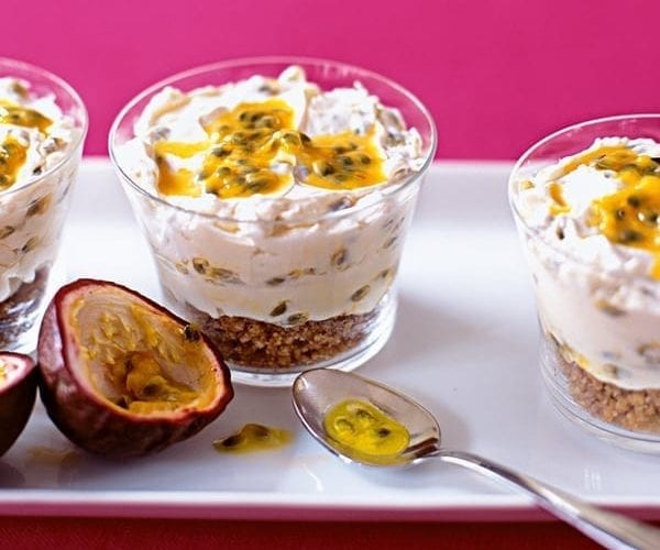 Speedy passion fruit cheesecake