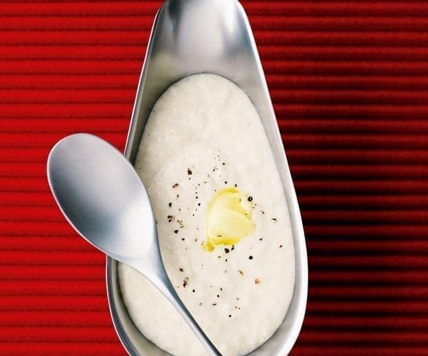Bread sauce in a silver jug