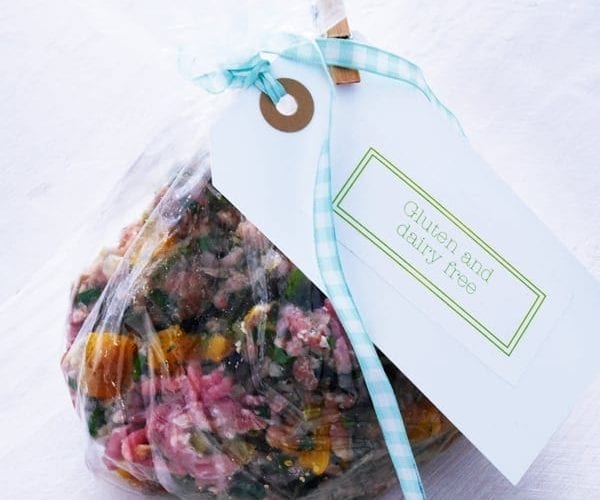 Gluten-free and dairy-free apricot and chestnut stuffing