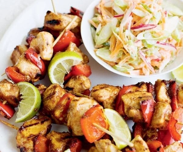 Barbecue-style chicken ‘n’ coleslaw