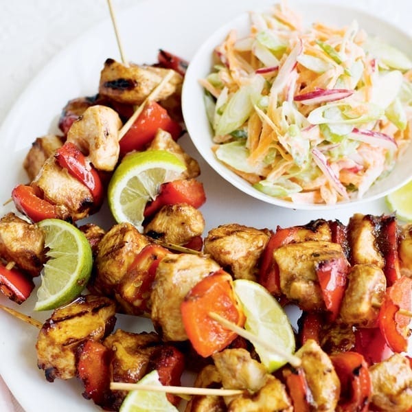 Barbecue-style chicken ‘n’ coleslaw