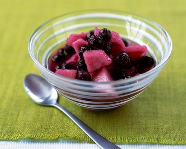 Blueberry and apple compote
