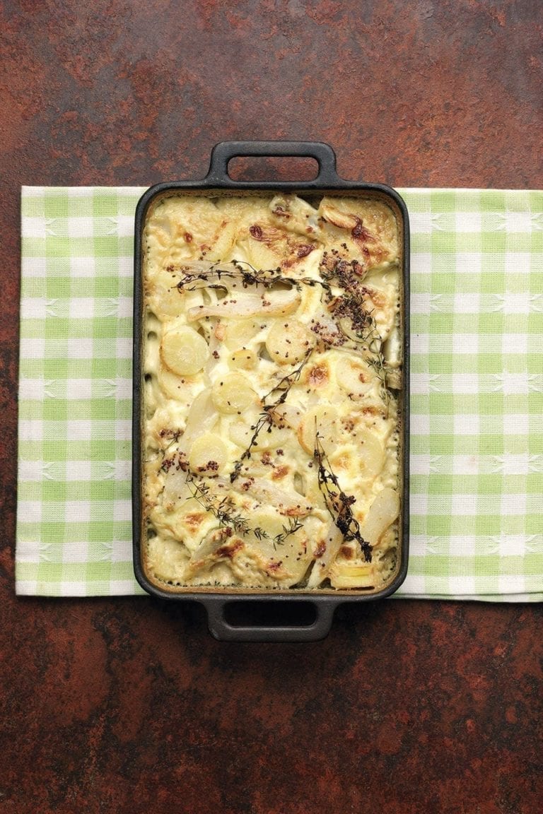 Parsnip and Jerusalem artichoke bake