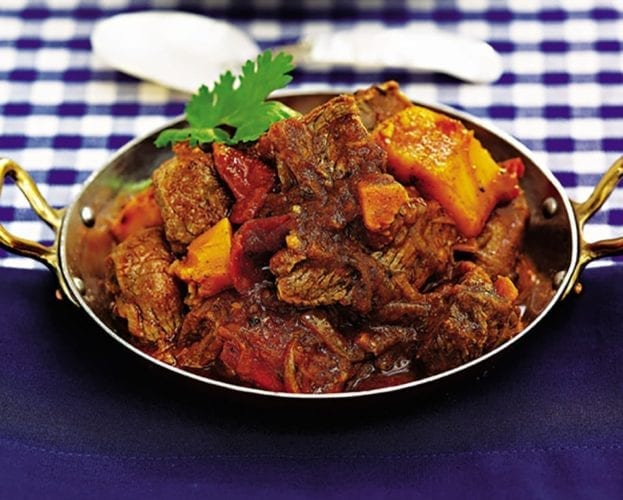 Beef balti with squash