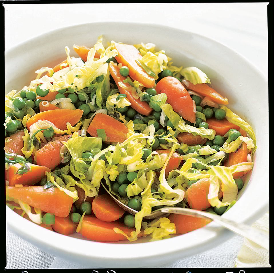 Braised peas and carrots recipe delicious. magazine