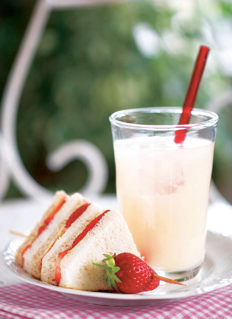 Strawberry cream cheese sandwiches