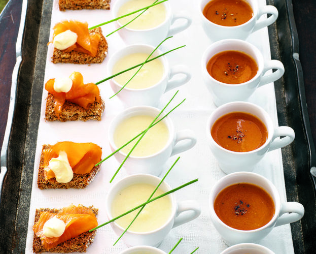 Festive bloody Mary soup