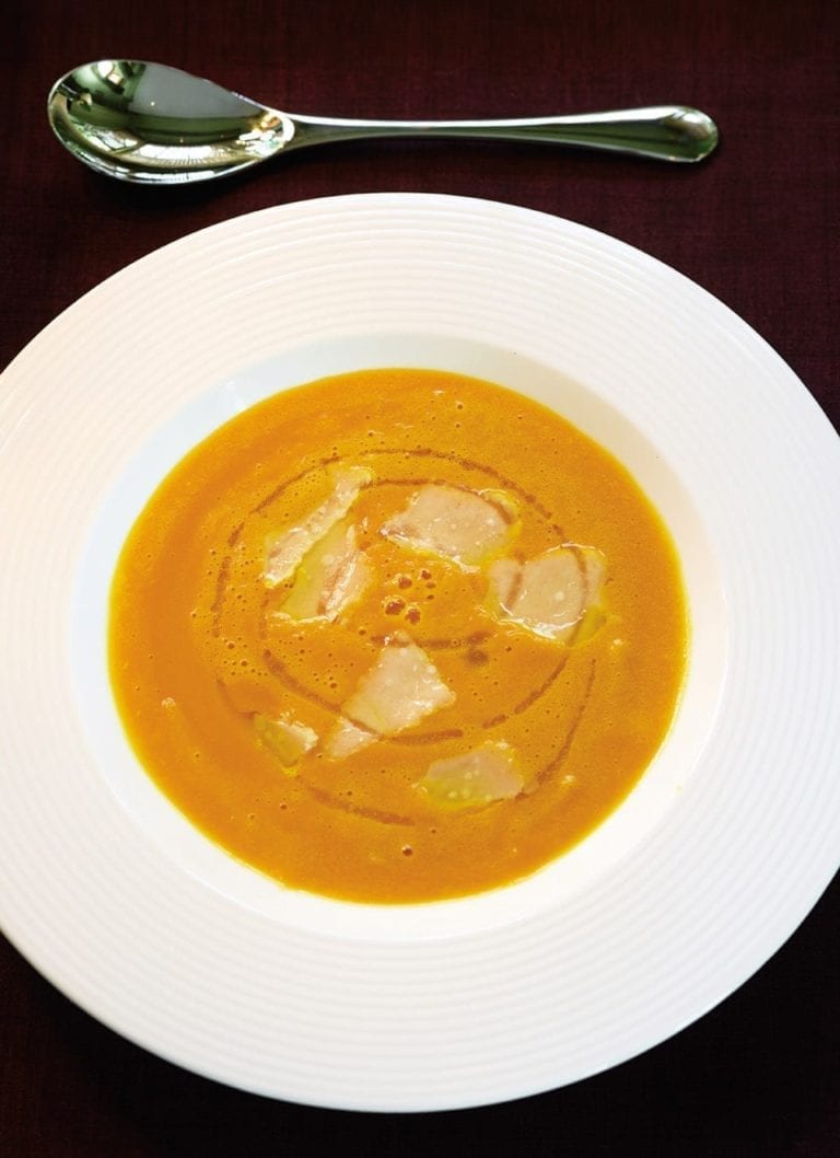 Pumpkin soup with Parmesan