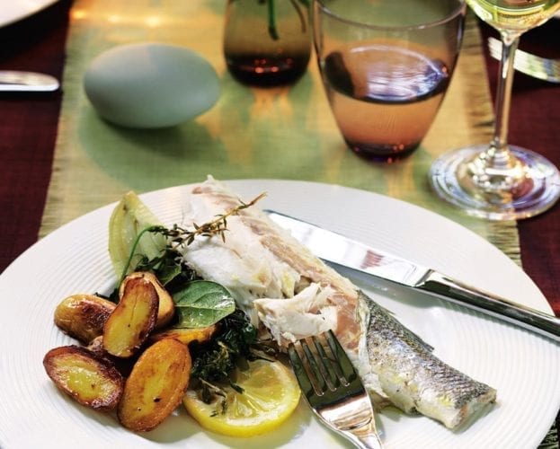 fennel baked sea bass