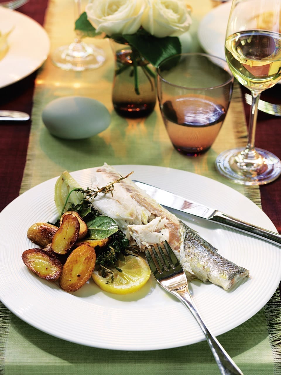 Fennel, lemon and dill baked sea bass recipe | delicious. magazine