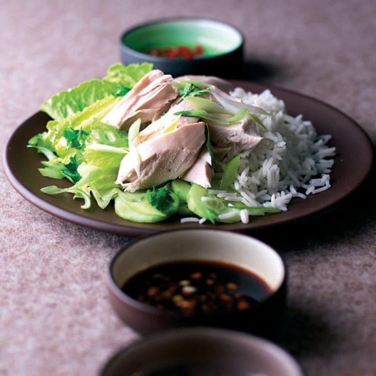 Chinese poached chicken with ginger