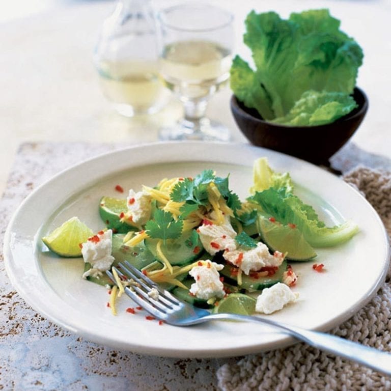 Feta, mango and lime salad