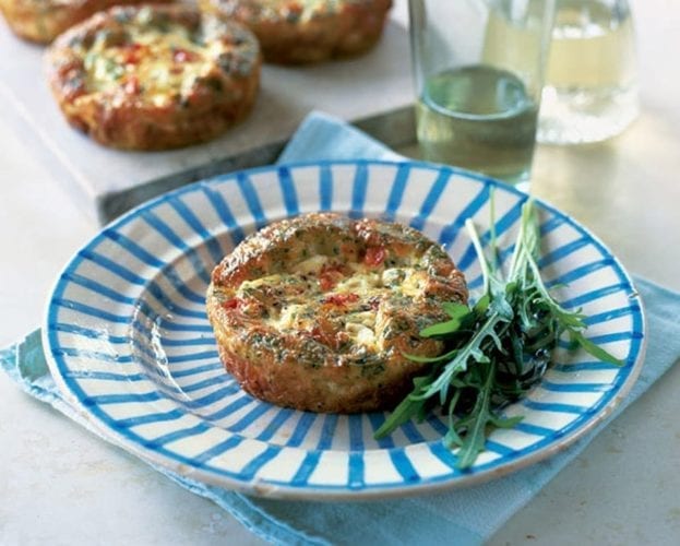 Greek courgette and feta frittata