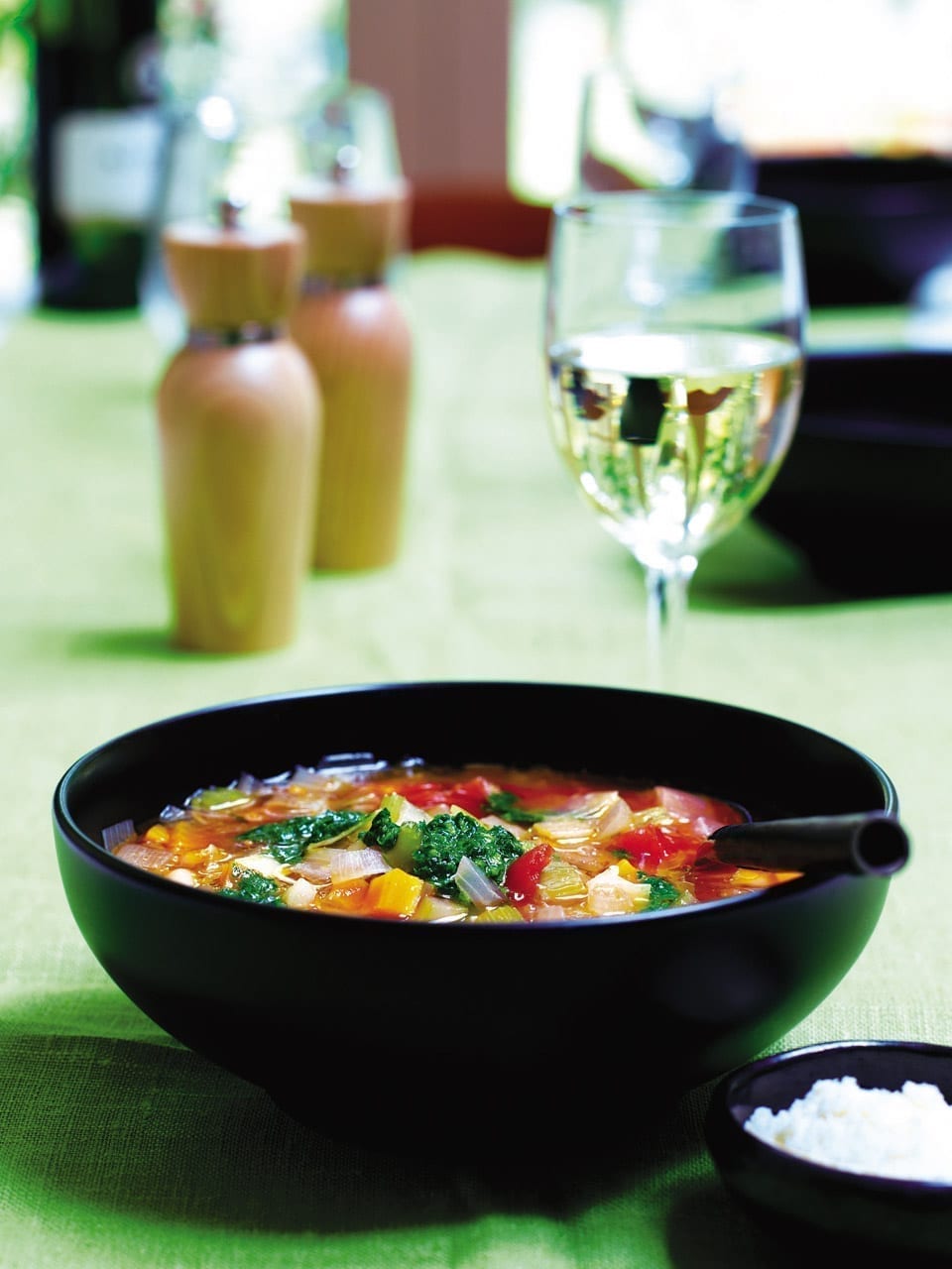 Minestrone with salsa verde recipe | delicious. magazine