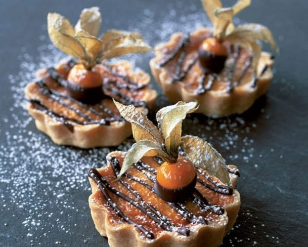 Orange cream cheese flans