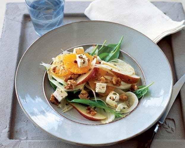 Orange, fennel and feta salad
