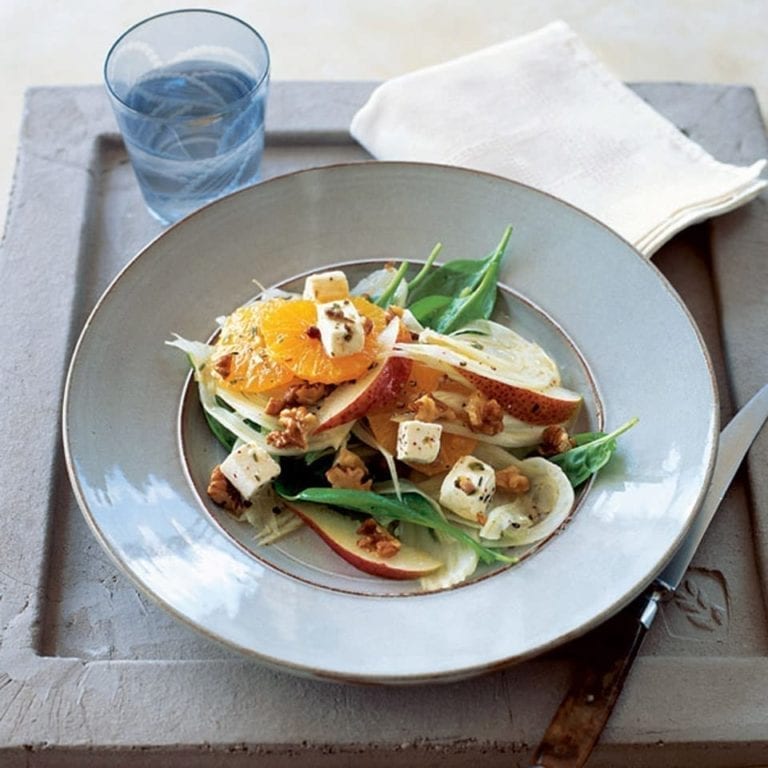 Orange, fennel and feta salad