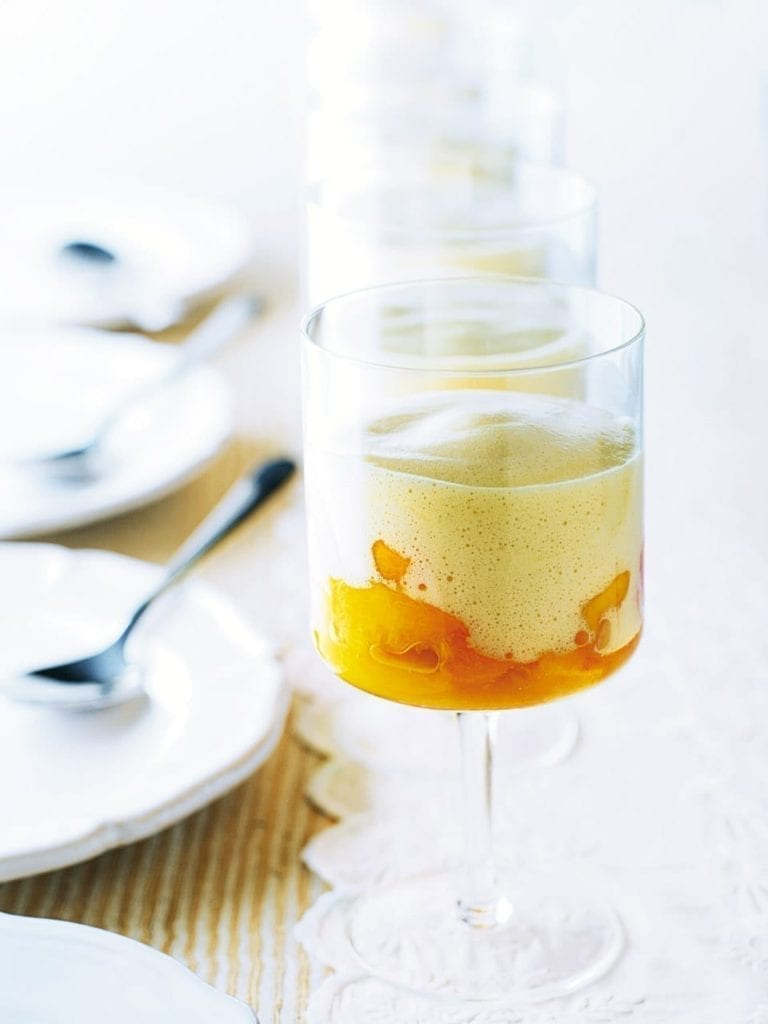 Peach zabaglione