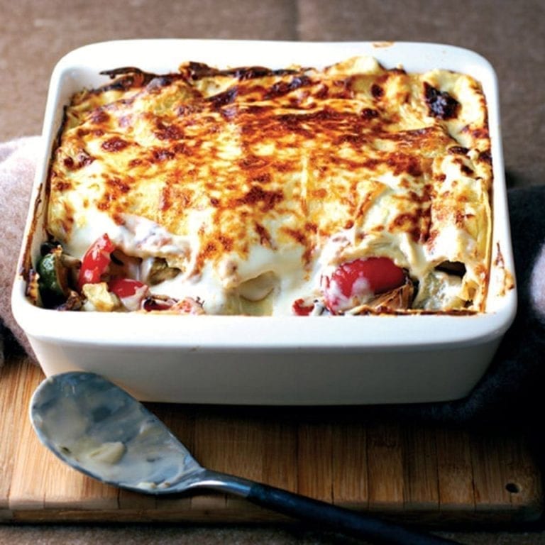Roasted Mediterranean vegetable lasagne