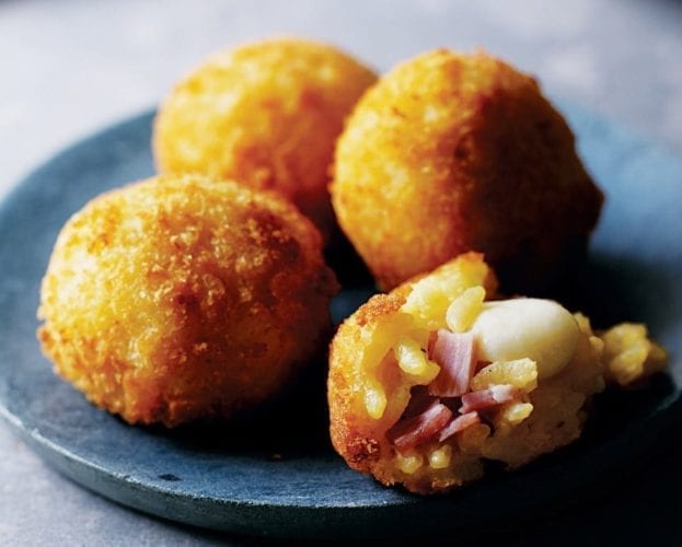 Mushroom and mozzarella arancini