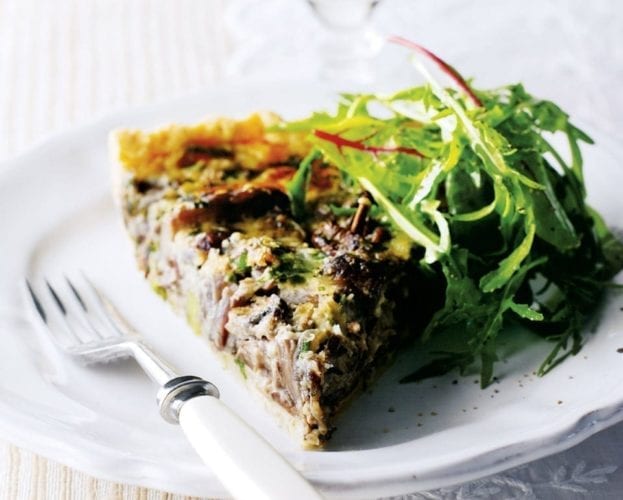 Miso shiitake mushroom tart