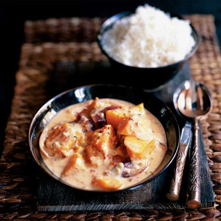 Pumpkin and peanut curry