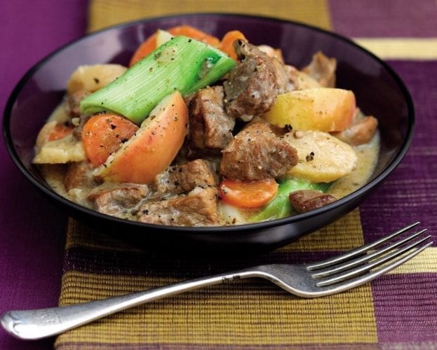 Dorset pork and cider casserole with mustard and sage