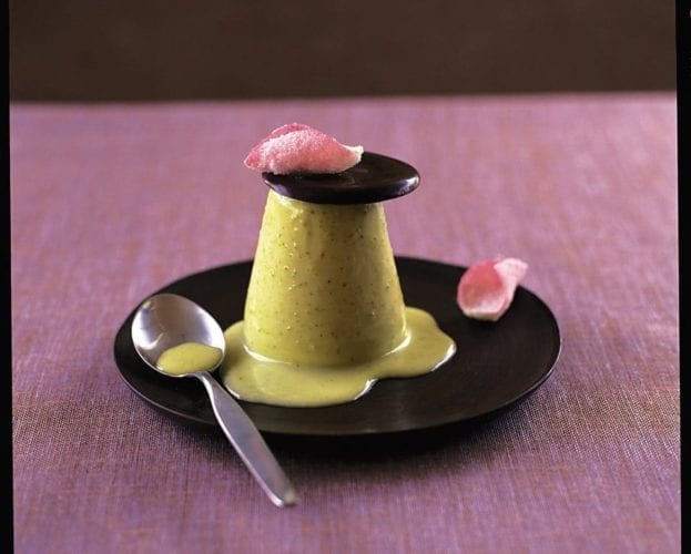 Coffee and malt biscuit pannacotta