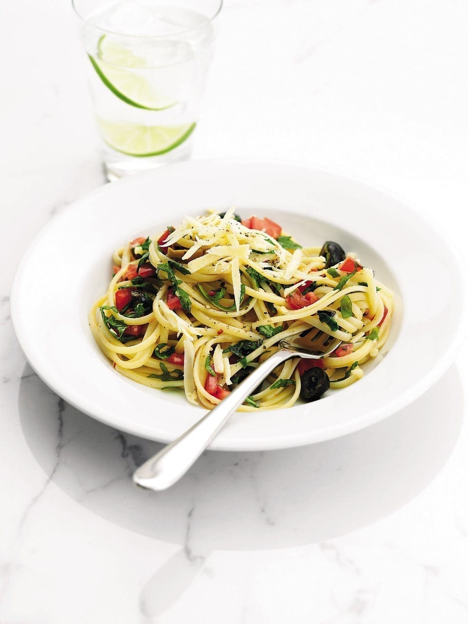 Tomato and olive linguine recipe | delicious. magazine