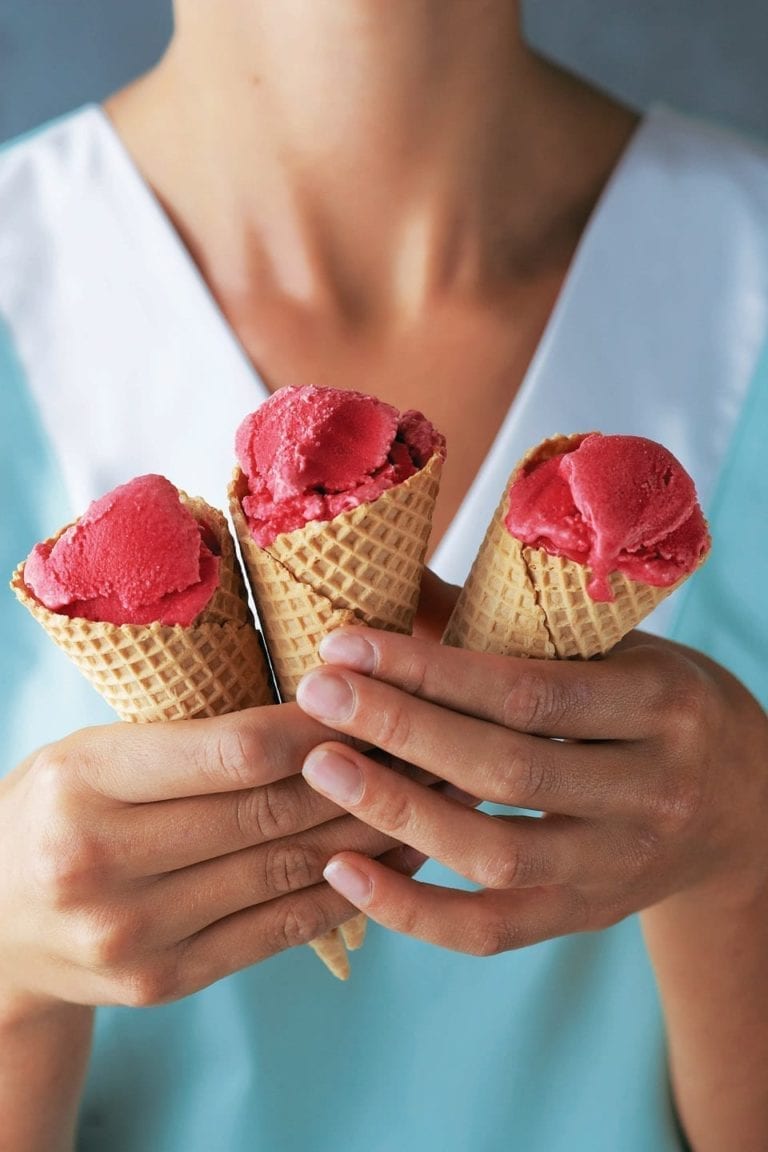 Raspberry and redcurrant sorbet