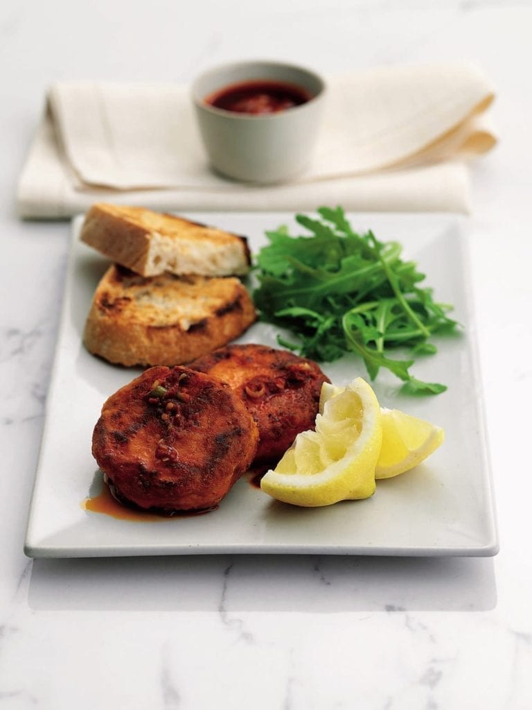 Falafel with harissa dressing