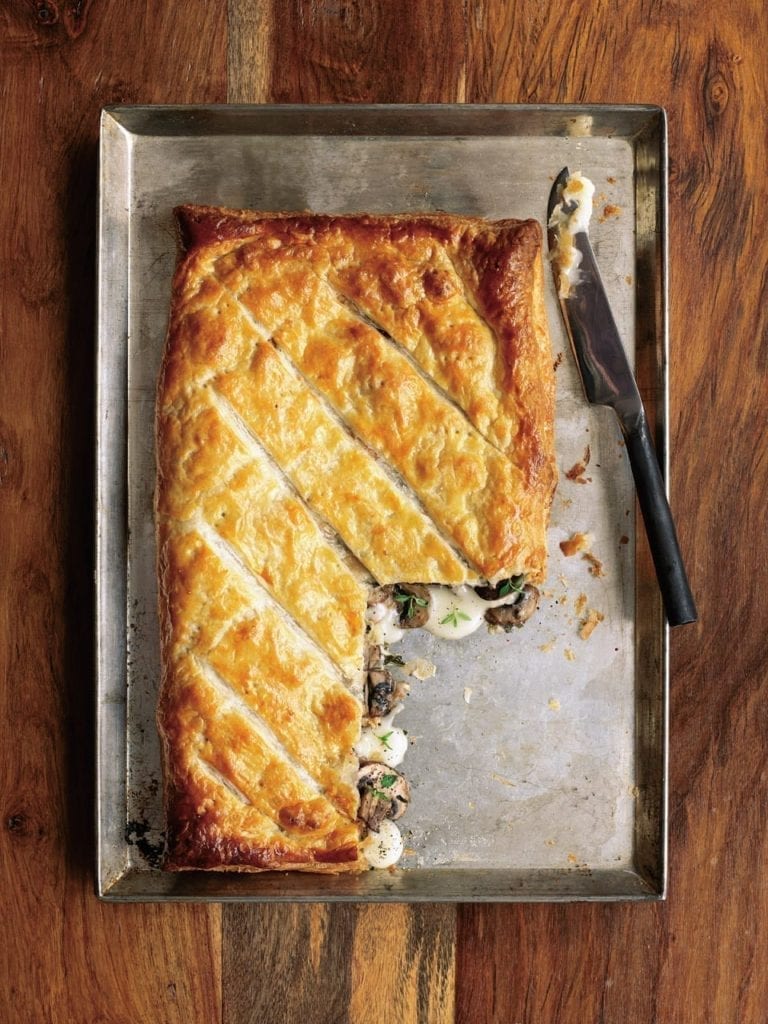 Taleggio and mushroom pastry melt