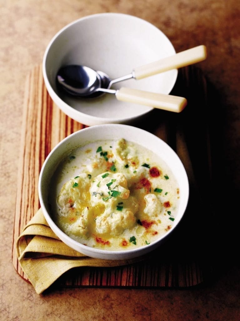 Cauliflower cheese soup