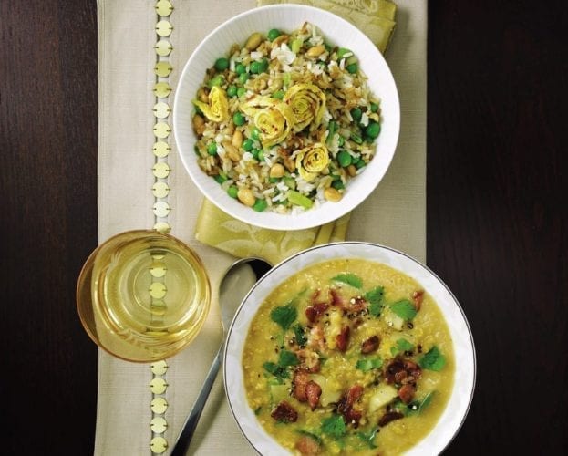 spiced bacon and lentils