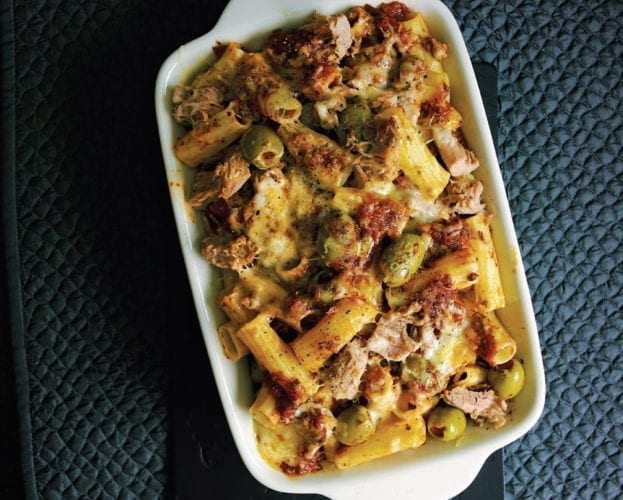 Tuna pasta shells with sweetcorn