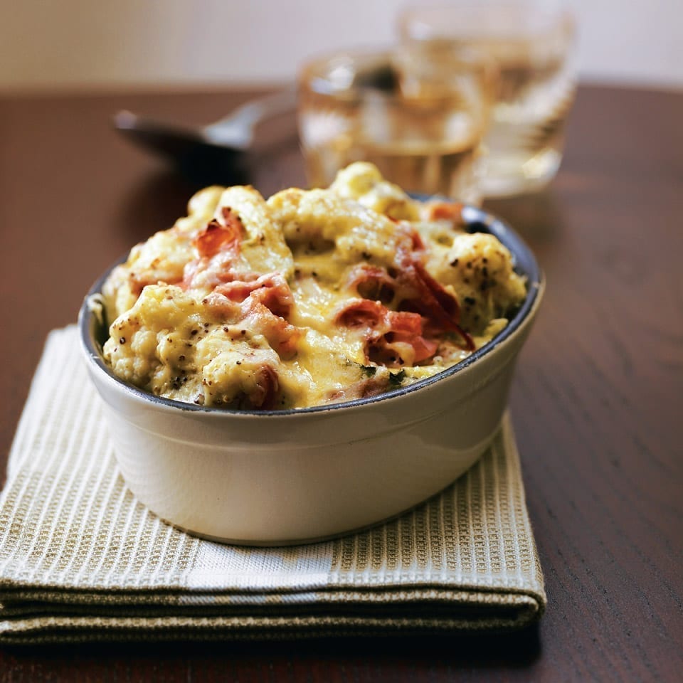 Cauliflower cheese with ham recipe delicious. magazine