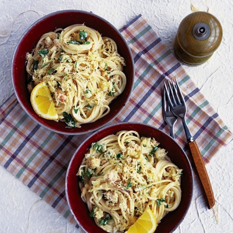 Spaghetti with fresh crab