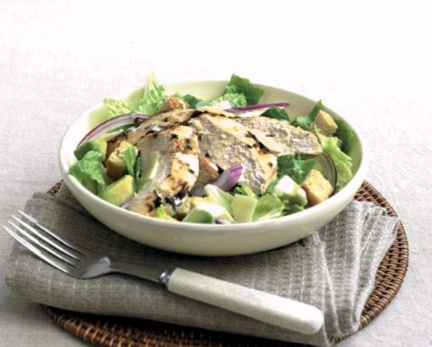 Garlic chicken caesar salad