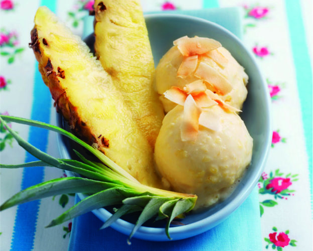 coconut and pineapple ice cream