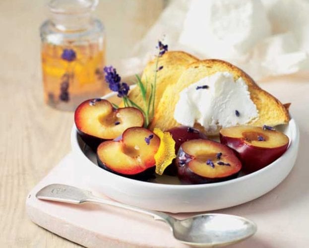 Honey & Co’s chicken, plum and sweet spice traybake