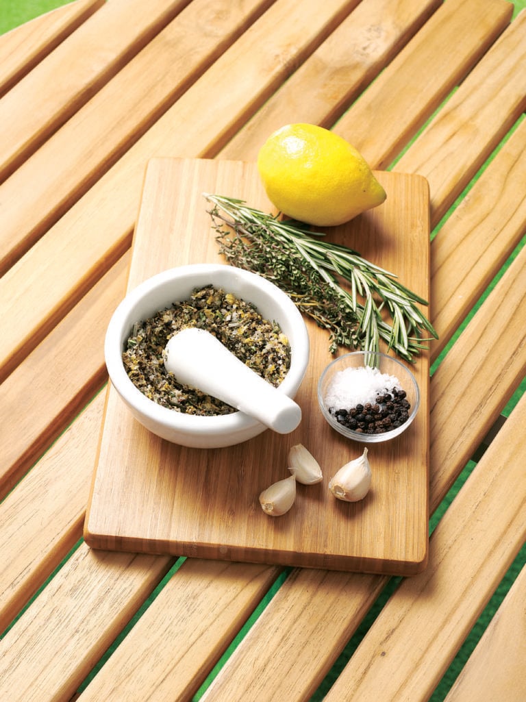 Lemon and herb rub