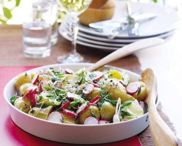 Watercress, citrus and radish salad