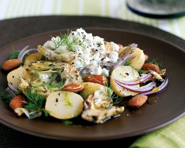Zesty feta, artichoke and tomato bulgur wheat