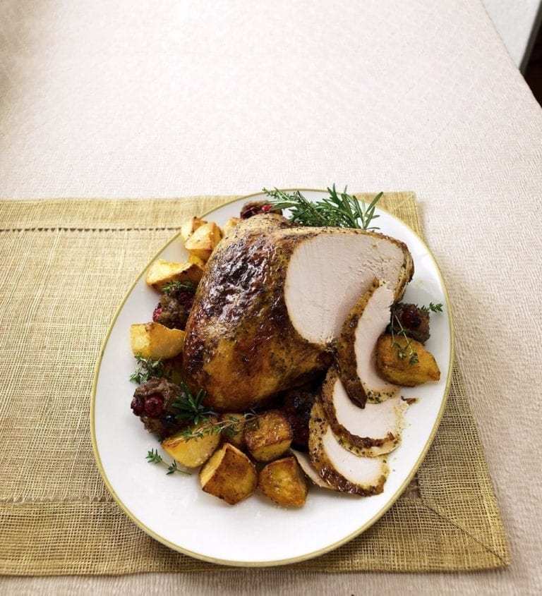 Turkey crown with orange and herb butter